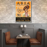 Asia Via Honolulu Vintage Travel Unframed Print Wall Art - Homeroots - Flyclothing LLC