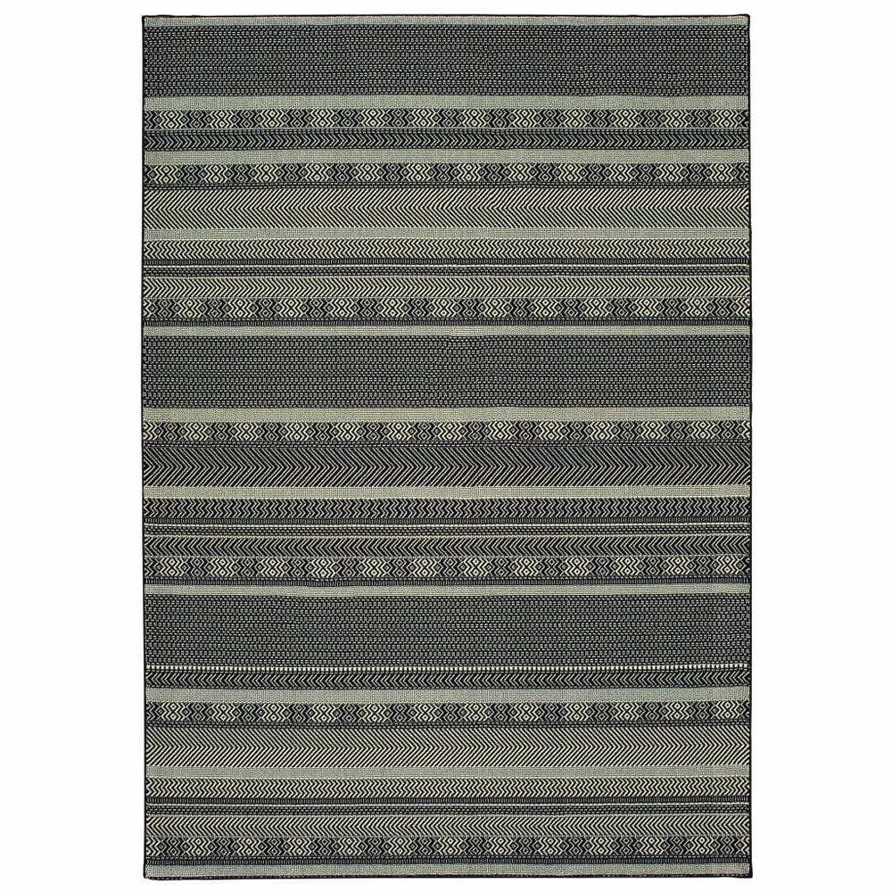 9' X 12' Black Ivory Machine Woven Geometric Indoor Area Rug - Homeroots - Flyclothing LLC