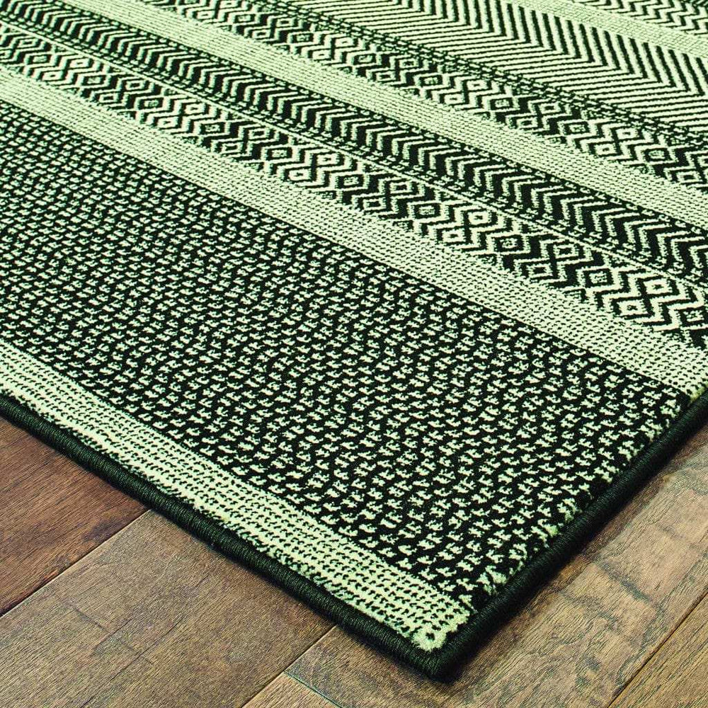 9' X 12' Black Ivory Machine Woven Geometric Indoor Area Rug - Homeroots - Flyclothing LLC