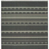 9' X 12' Black Ivory Machine Woven Geometric Indoor Area Rug - Homeroots - Flyclothing LLC