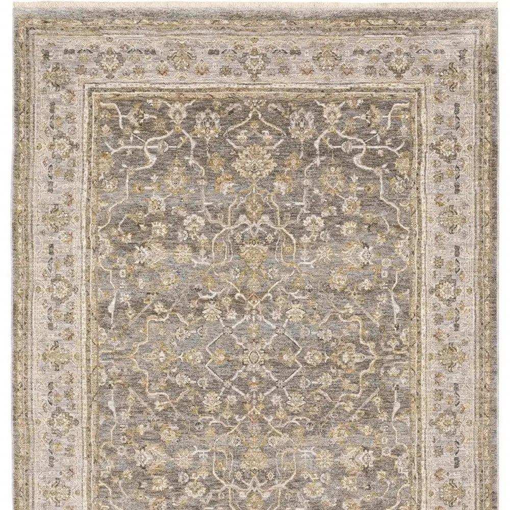 5' X 8' Beige Grey Machine Woven Oriental Indoor Arean Rug - Homeroots - Flyclothing LLC