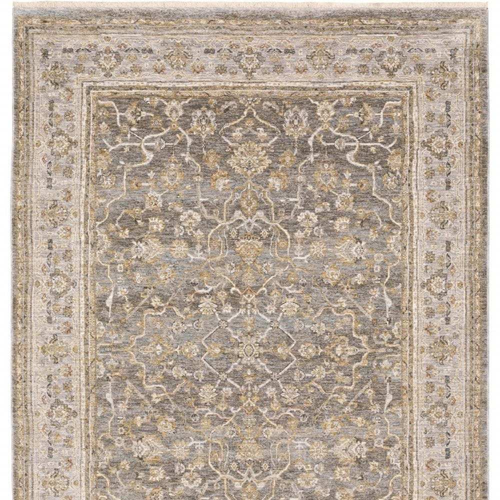 5' X 8' Beige Grey Machine Woven Oriental Indoor Arean Rug - Homeroots - Flyclothing LLC