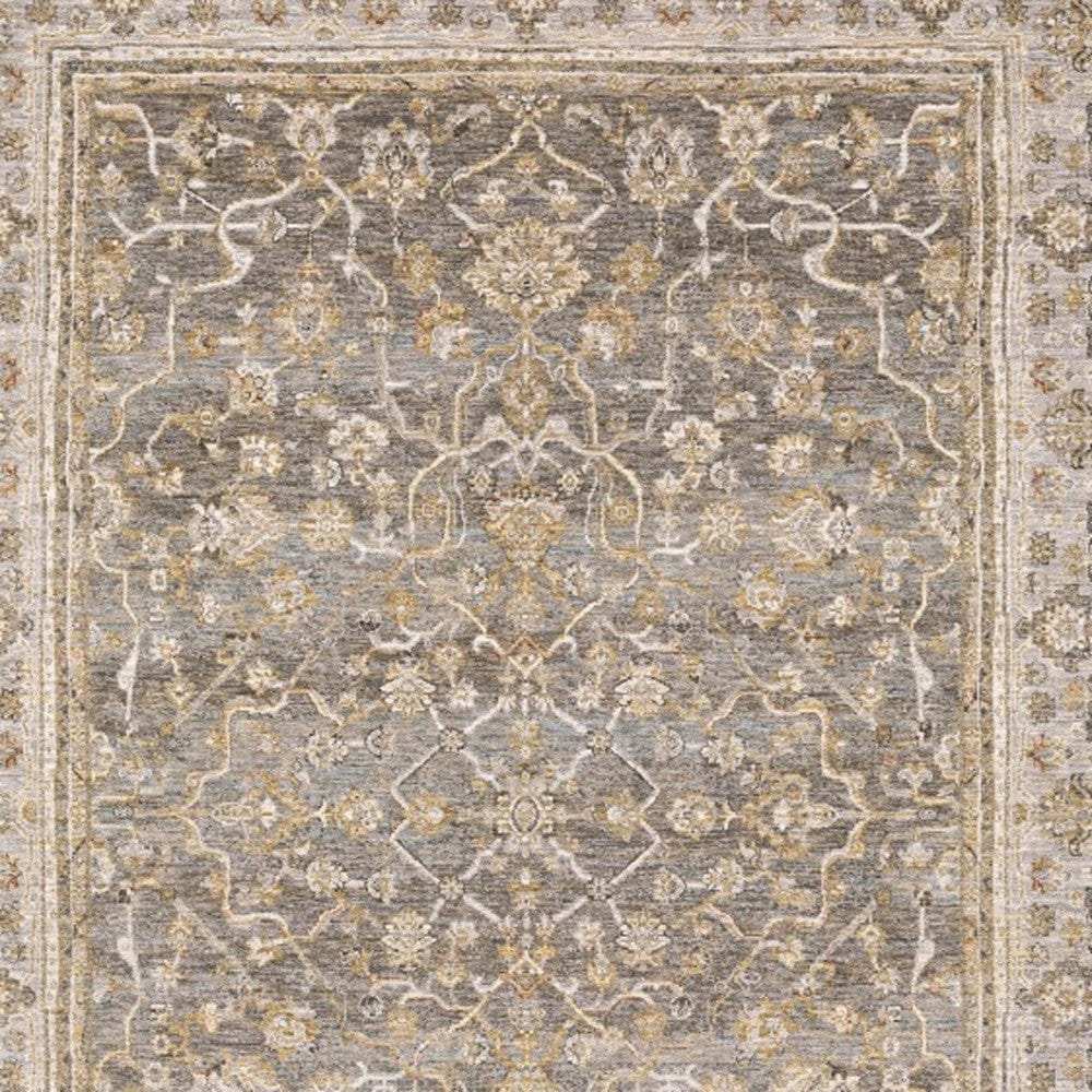 9' X 12' Beige Grey Machine Woven Oriental Indoor Arean Rug - Homeroots - Flyclothing LLC