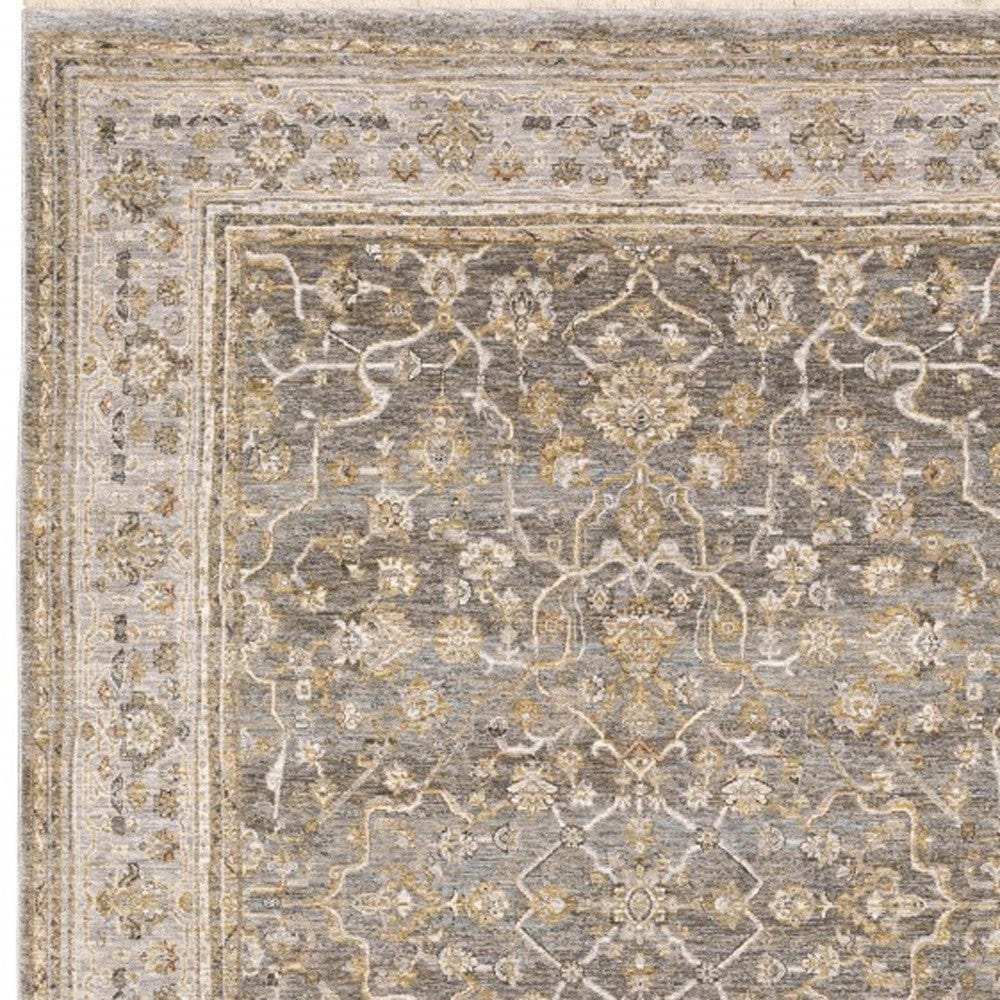 9' X 12' Beige Grey Machine Woven Oriental Indoor Arean Rug - Homeroots - Flyclothing LLC