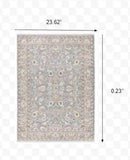 2' X 3' Blue Ivory Machine Woven Floral Oriental Indoor Area Rug - Homeroots - Flyclothing LLC