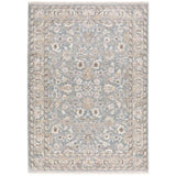 9' X 12' Blue Ivory Machine Woven Floral Oriental Indoor Area Rug - Homeroots - Flyclothing LLC