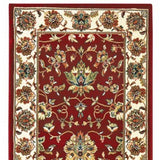 8' Red Ivory Machine Woven Floral Oriental Indoor Runner Rug - Homeroots - Flyclothing LLC