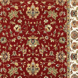 9' X 12' Red Ivory Machine Woven Floral Oriental Indoor Area Rug - Homeroots - Flyclothing LLC