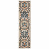 2' X 8' Blue and Gray Moroccan Indoor Outdoor Area Rug - Homeroots - Flyclothing LLC