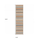 2' X 8' Blue and Gray Striped Indoor Outdoor Area Rug - Homeroots - Flyclothing LLC