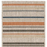 2' X 8' Blue and Gray Striped Indoor Outdoor Area Rug - Homeroots - Flyclothing LLC