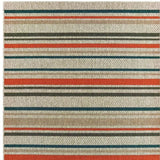 8' X 10' Blue and Gray Striped Indoor Outdoor Area Rug - Homeroots - Flyclothing LLC