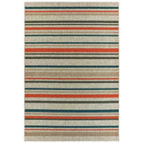10' X 13' Blue and Gray Striped Indoor Outdoor Area Rug - Homeroots - Flyclothing LLC