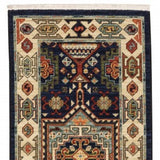 6' Blue Ivory Machine Woven Medallion Indoor Runner Rug - Homeroots - Flyclothing LLC