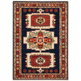 6' X 9' Blue Red Machine Woven Medallions Indoor Area Rug - Homeroots - Flyclothing LLC