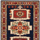 7' X 10' Blue Red Machine Woven Medallions Indoor Area Rug - Homeroots - Flyclothing LLC