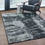 9' X 12' Black Ivory Machine Woven Abstract Indoor Area Rug - Homeroots - Flyclothing LLC