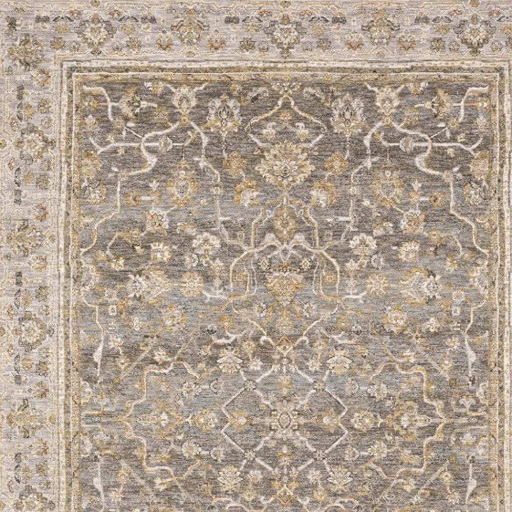 2' X 3' Beige Grey Machine Woven Oriental Indoor Area Rug - Homeroots - Flyclothing LLC