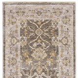 8' Beige Grey Machine Woven Oriental Indoor Runner Rug - Homeroots - Flyclothing LLC