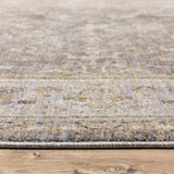 8' Beige Grey Machine Woven Oriental Indoor Runner Rug - Homeroots - Flyclothing LLC
