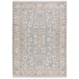 5' X 8' Blue Ivory Machine Woven Floral Oriental Indoor Area Rug - Homeroots - Flyclothing LLC