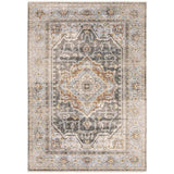 7' X 10' Grey Blue Machine Woven Medallion Indoor Area Rug - Homeroots - Flyclothing LLC