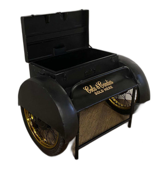 Black Old Time Delivery Box Table With Storage - Homeroots - Flyclothing LLC