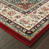 1' X 3' Red Ivory Machine Woven Oriental Indoor Area Rug - Homeroots - Flyclothing LLC