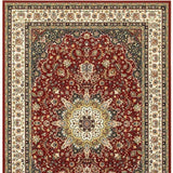 1' X 3' Red Ivory Machine Woven Oriental Indoor Area Rug - Homeroots - Flyclothing LLC