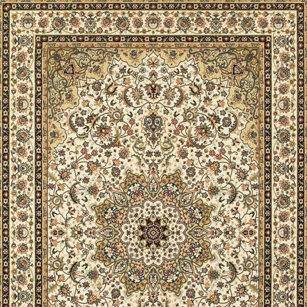 1' X 3' Ivory Beige Machine Woven Oriental Indoor Area Rug - Homeroots - Flyclothing LLC