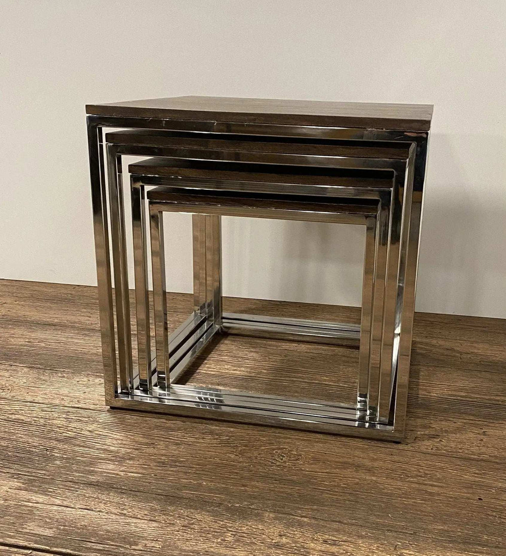 Set Of 4 Modern Rustic Nesting Accent Tables - Homeroots - Flyclothing LLC