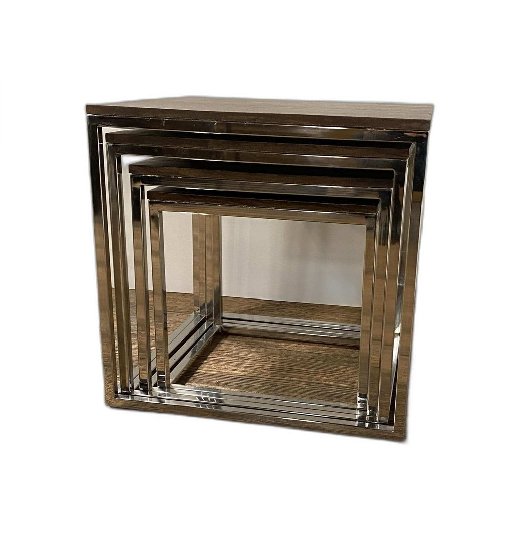 Set Of 4 Modern Rustic Nesting Accent Tables - Homeroots - Flyclothing LLC