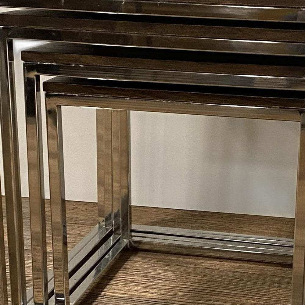 Set Of 4 Modern Rustic Nesting Accent Tables - Homeroots - Flyclothing LLC