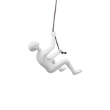 6" White Unique Resin Climbing Man With Rope Wall Art - Homeroots - Flyclothing LLC