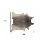 6' X 7' Gray Natural Cowhide Area Rug - Homeroots - Flyclothing LLC