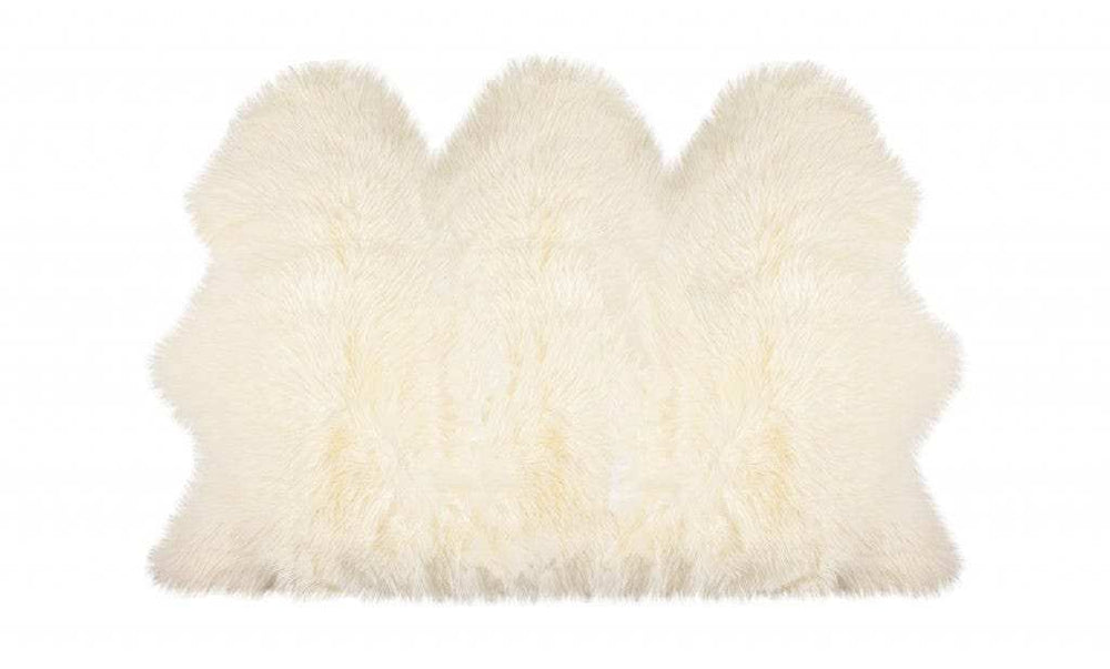 3' X 5' Trio Natural Sheepskin Area Rug - Homeroots - Flyclothing LLC