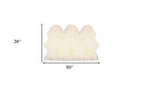 3' X 5' Trio Natural Sheepskin Area Rug - Homeroots - Flyclothing LLC