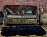 3' X 5' Black Natural Sheepskin Area Rug - Homeroots - Flyclothing LLC