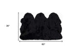 3' X 5' Black Natural Sheepskin Area Rug - Homeroots - Flyclothing LLC