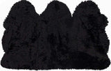 3' X 5' Black Natural Sheepskin Area Rug - Homeroots - Flyclothing LLC