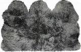 3' X 5' Gray Natural Sheepskin Area Rug - Homeroots - Flyclothing LLC