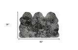 3' X 5' Gray Natural Sheepskin Area Rug - Homeroots - Flyclothing LLC