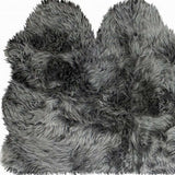 3' X 5' Gray Natural Sheepskin Area Rug - Homeroots - Flyclothing LLC