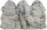 3' X 5' Gray Ombre Natural Sheepskin Area Rug - Homeroots - Flyclothing LLC