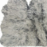 3' X 5' Gray Ombre Natural Sheepskin Area Rug - Homeroots - Flyclothing LLC