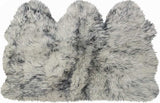3' X 5' Gray Ombre Natural Sheepskin Area Rug - Homeroots - Flyclothing LLC