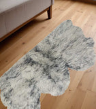 3' X 5' Gray Ombre Natural Sheepskin Area Rug - Homeroots - Flyclothing LLC