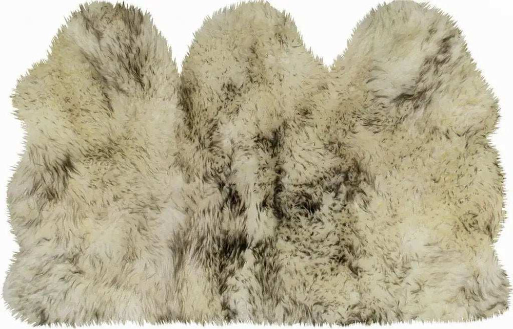 3' X 5' Brown Ombre Natural Sheepskin Area Rug - Homeroots - Flyclothing LLC