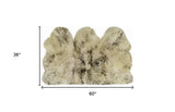 3' X 5' Brown Ombre Natural Sheepskin Area Rug - Homeroots - Flyclothing LLC