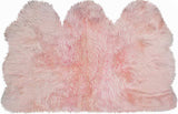 3' X 5' Pink Natural Sheepskin Area Rug - Homeroots - Flyclothing LLC